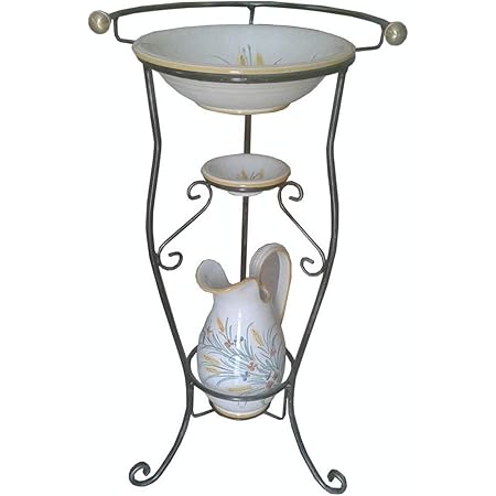 Antik 2000 Waschschüssel Ständer im Barock Stil für Wasch-Set EIN