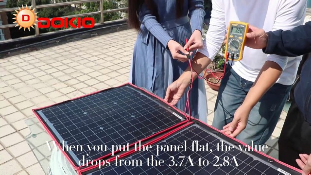 DOKIO Solarpanel Faltbar 80W Tragbar Monokristalline Solarmodule (Gewicht: 2,1 Kg) mit Solarladeregler (LCD Anzeige + 2… – Bild 8