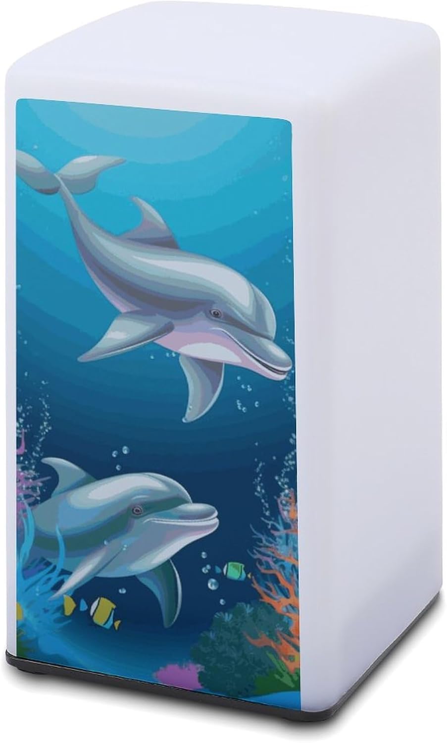 Desk Lamp for Office Home Dimmable Small Desk Lamp Dolphin and Fish Battery Operated Lamp for Reading Study Work