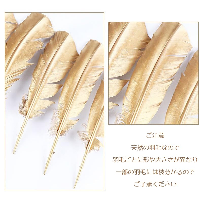Amazon | 金の羽 30本セット 羽シャワー ゴールドフェザー 飾り 結婚式