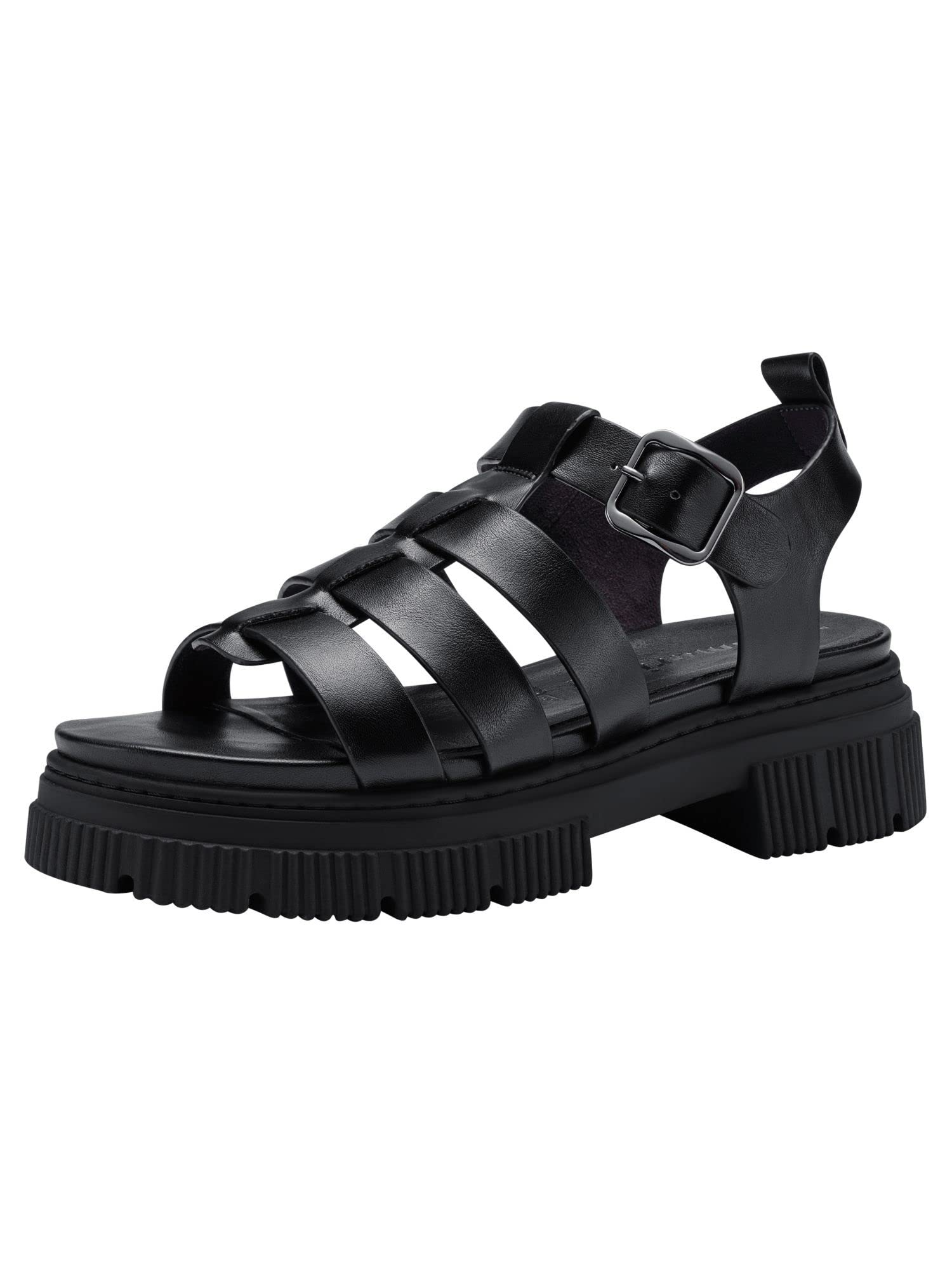 Tamaris Sandal 1-1-28719-20, black, 6.5 UK