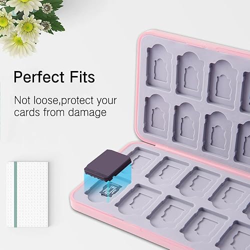 Vista 120 de PERFECTSIGHT 48 Switch Game Card Case for Nintendo Switch OLED Switch Lite, Cute 48 Game Holder Cartridge Case for Game Cards and SD Cards, Kawaii