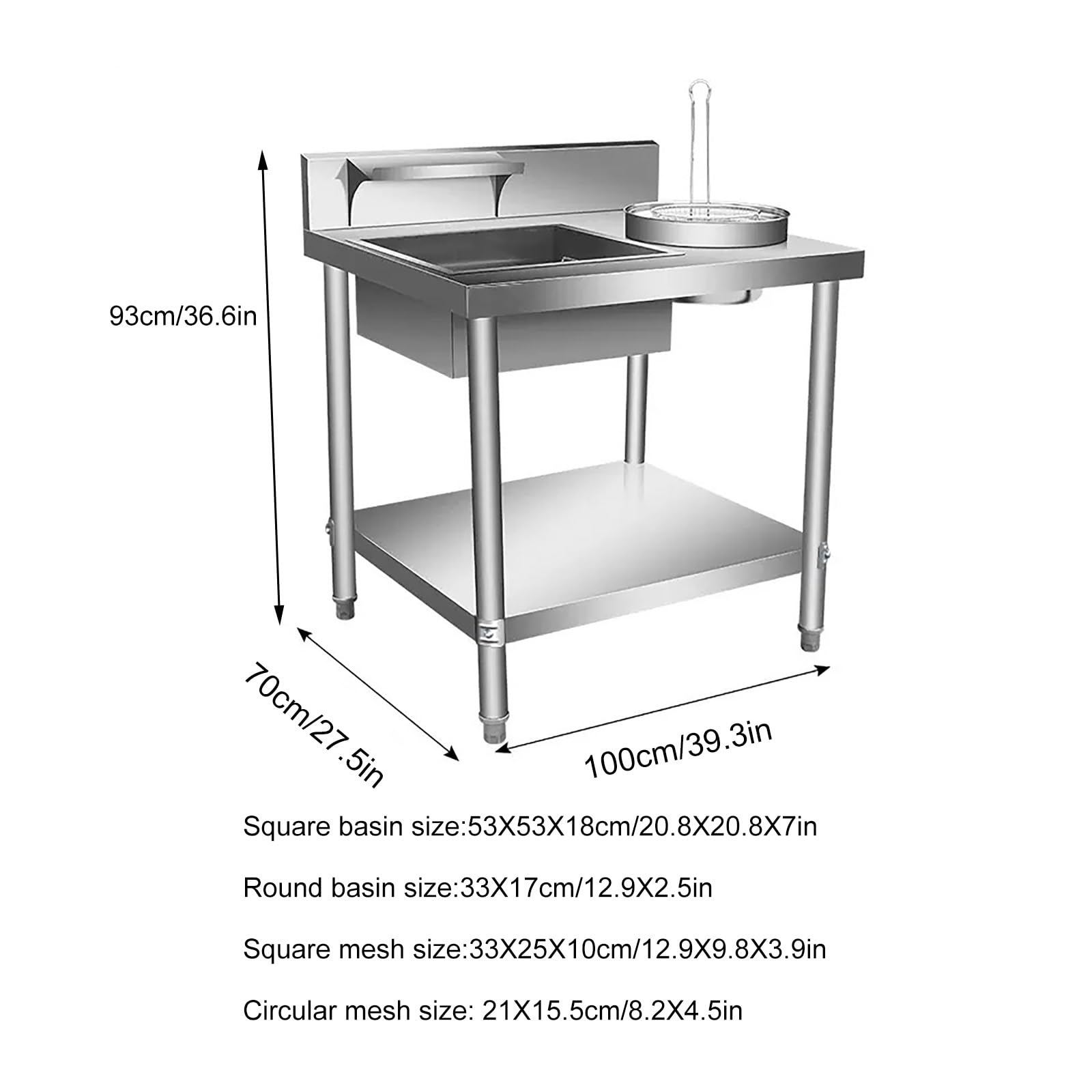 Breading Table Chicken Chop Breading Station - Stainless Steel Design With Large Capacity Breading Table for Milk Tea Shops & Fried Chicken Vendors