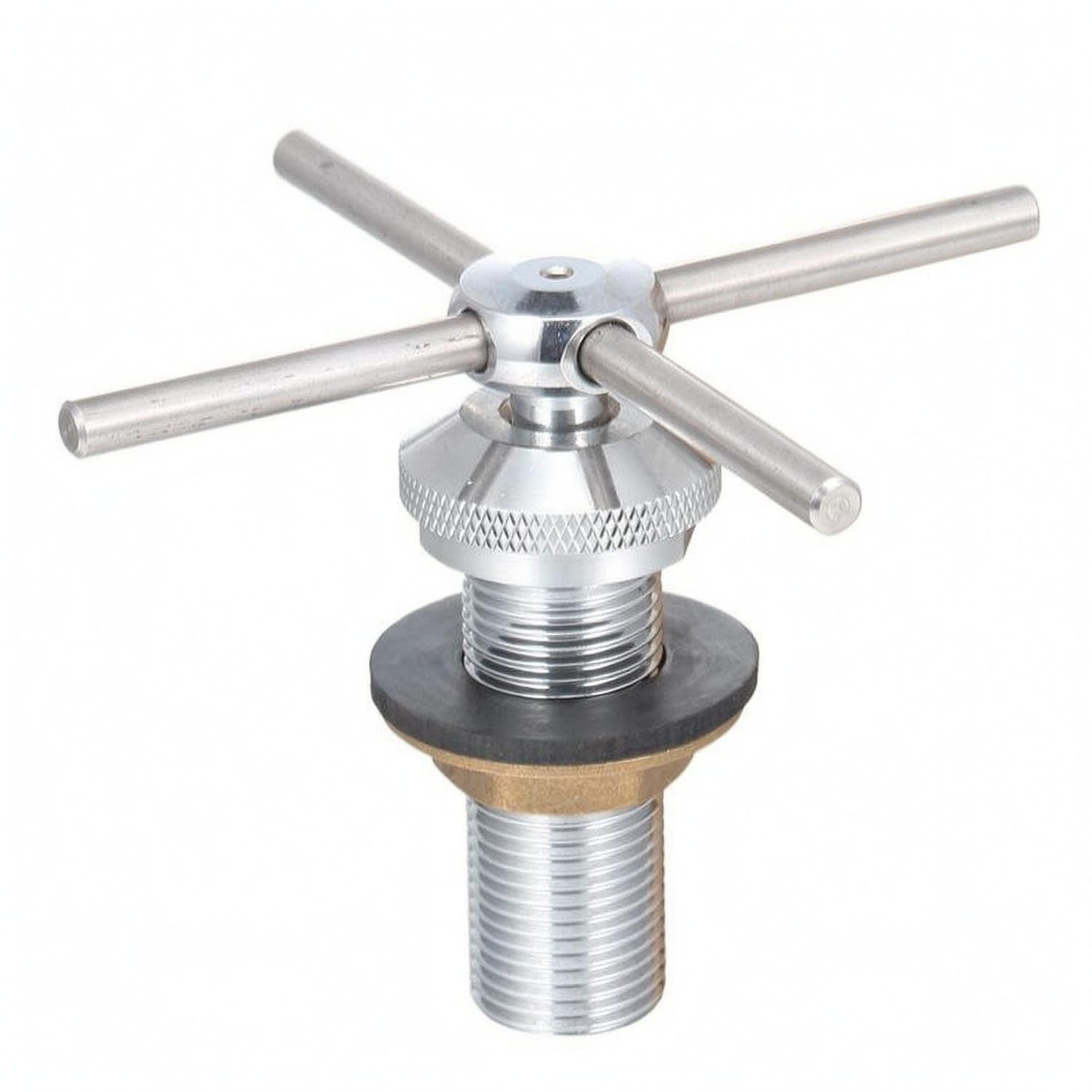 Brushed Metal Countertop Cup Rinser Touch Activated Kitchen Sink Cup Rinser Top Spray Cleaning Tool Knurled Collar, Cup Washer-image-12