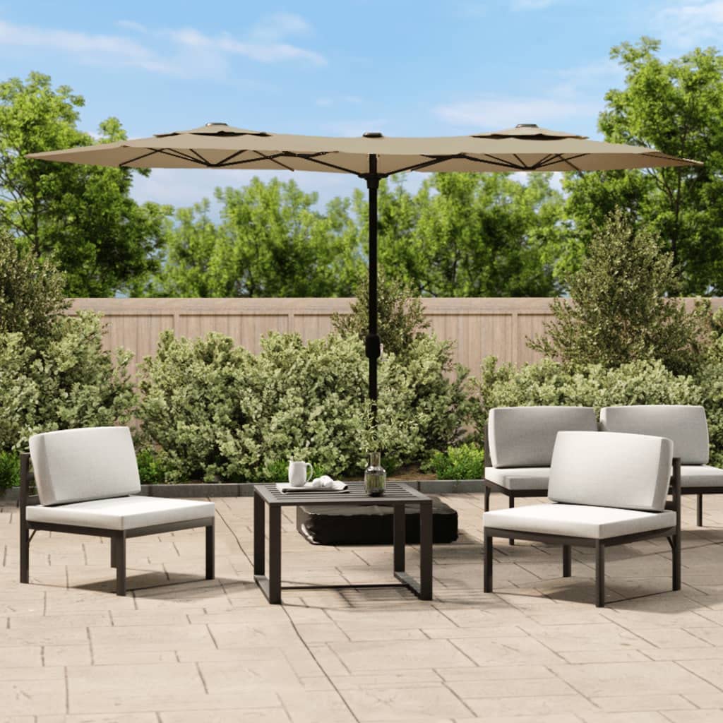 SYDE Zielony podwójny parasol ogrodowy 316x145 cm