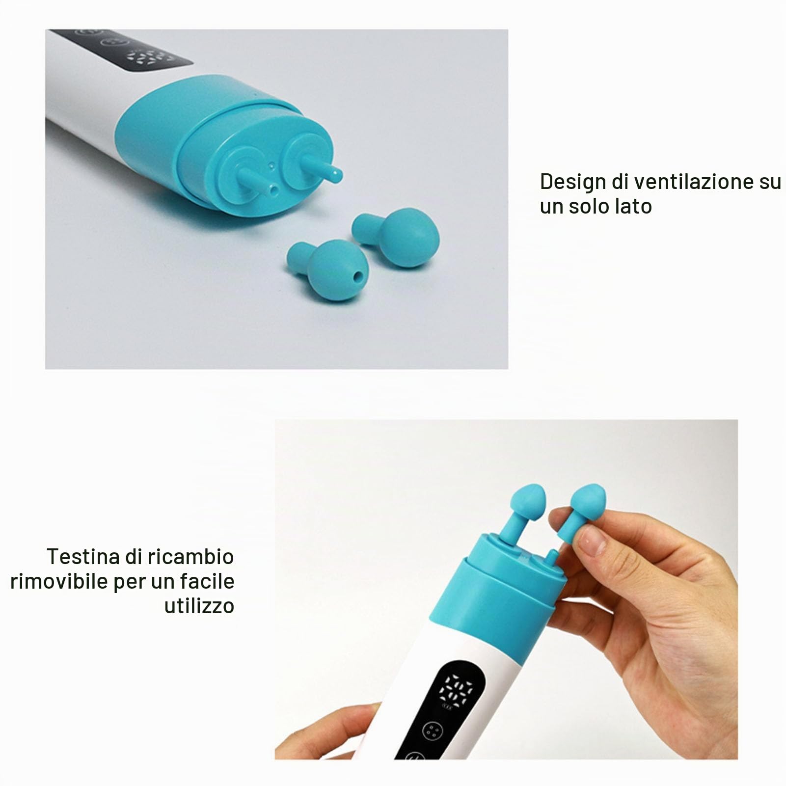 Dispositivo di Scarico Pressione Orecchio – Sbloccatore Tromba di Eustachio Bilanciato, Regolatore Pressione Auricolare per Volo, Immersioni, Nuoto, USB Ricaricabile con Doppia Tes