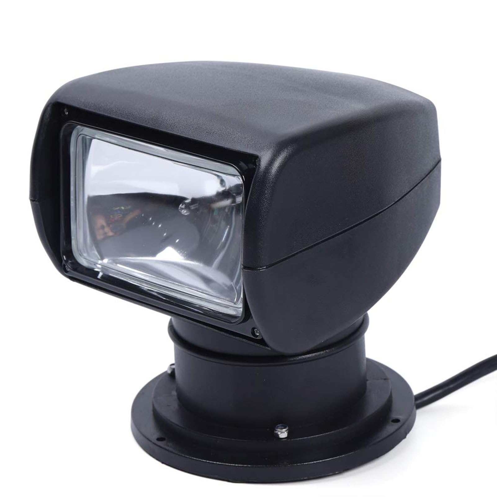 FOTN - Schwarz 12V 24V 100W Halogen Marine Lampe mit Fernbedienung für Boot LKW Auto Yacht IP67 (12V)