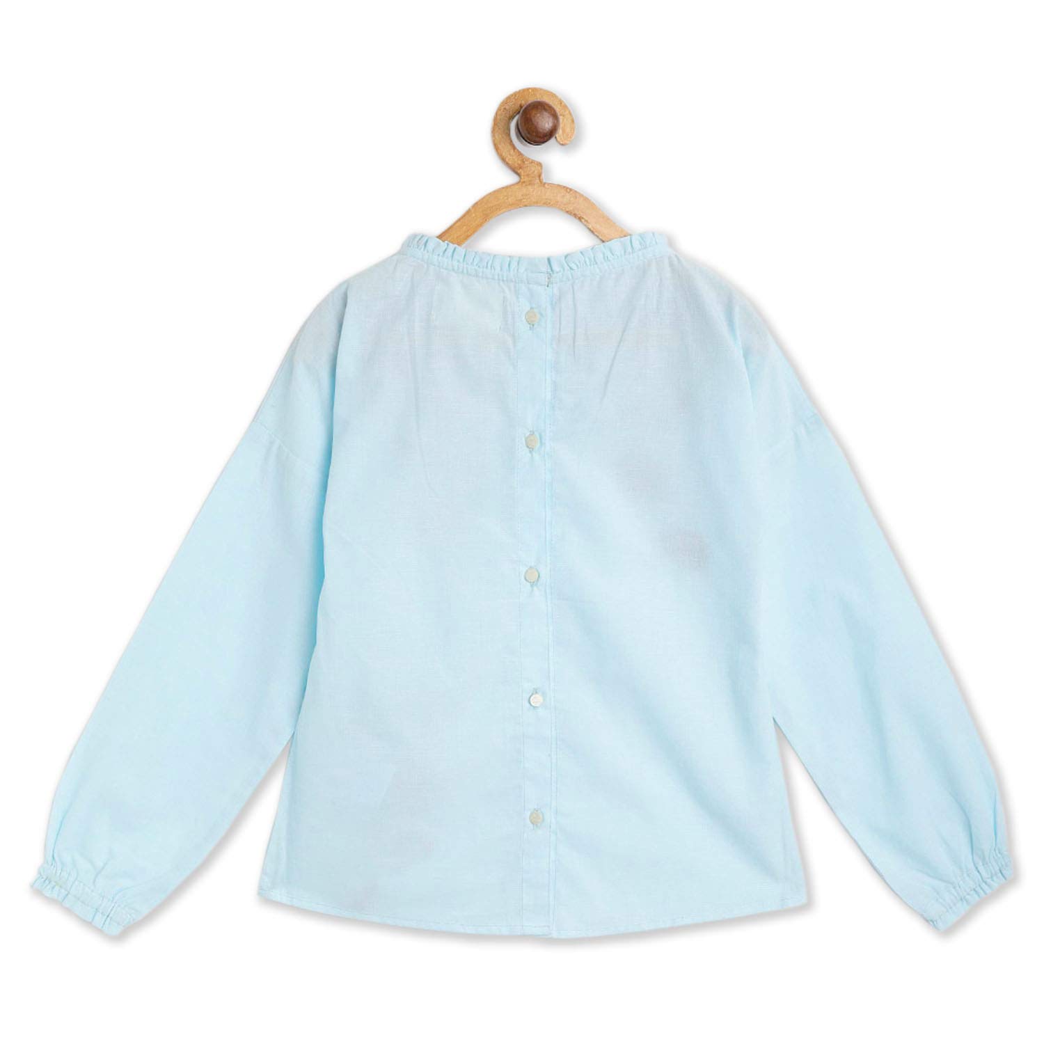 Cherry Crumble Girl's Floral Regular (CTWSG-TOP-4_Light Blue 12-18 Months)