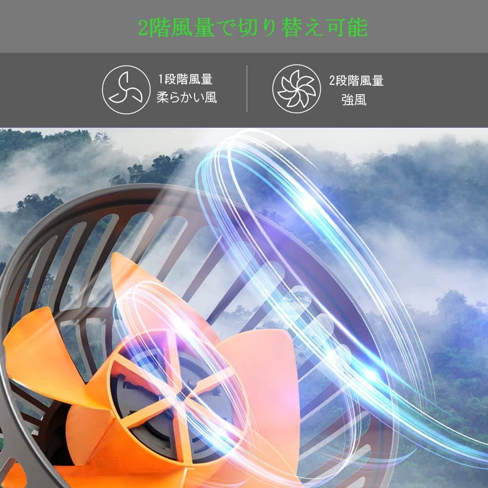 DURASIKO 車用扇風機 3頭ファン シガーソケット扇風機 5枚羽根 強風量 2段階風量調節 角度調節可能 約1.3m延長コード DC12V車対応 取付簡単 省エネ 空気循環 蒸れ解消 夏対策 車中泊対策 カー用品