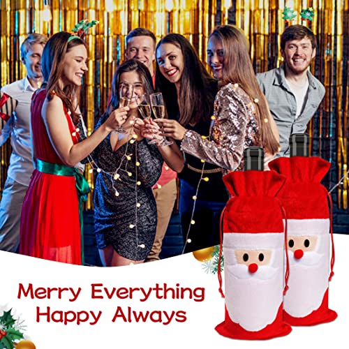 D-Fokes 10-Piece Christmas Santa Claus Wine Bottle Set Bag Bag Candlelight Dinner And Christmas Family Party Table Decoration #TOP5