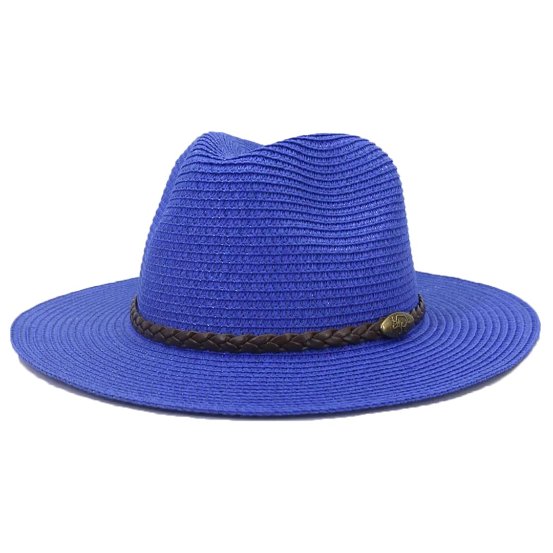 Generic Panamá - Sombreros de paja de verano para mujeres y hombres, sombrero de playa de ala grande, transpirable, elegante, sombrero de fiesta