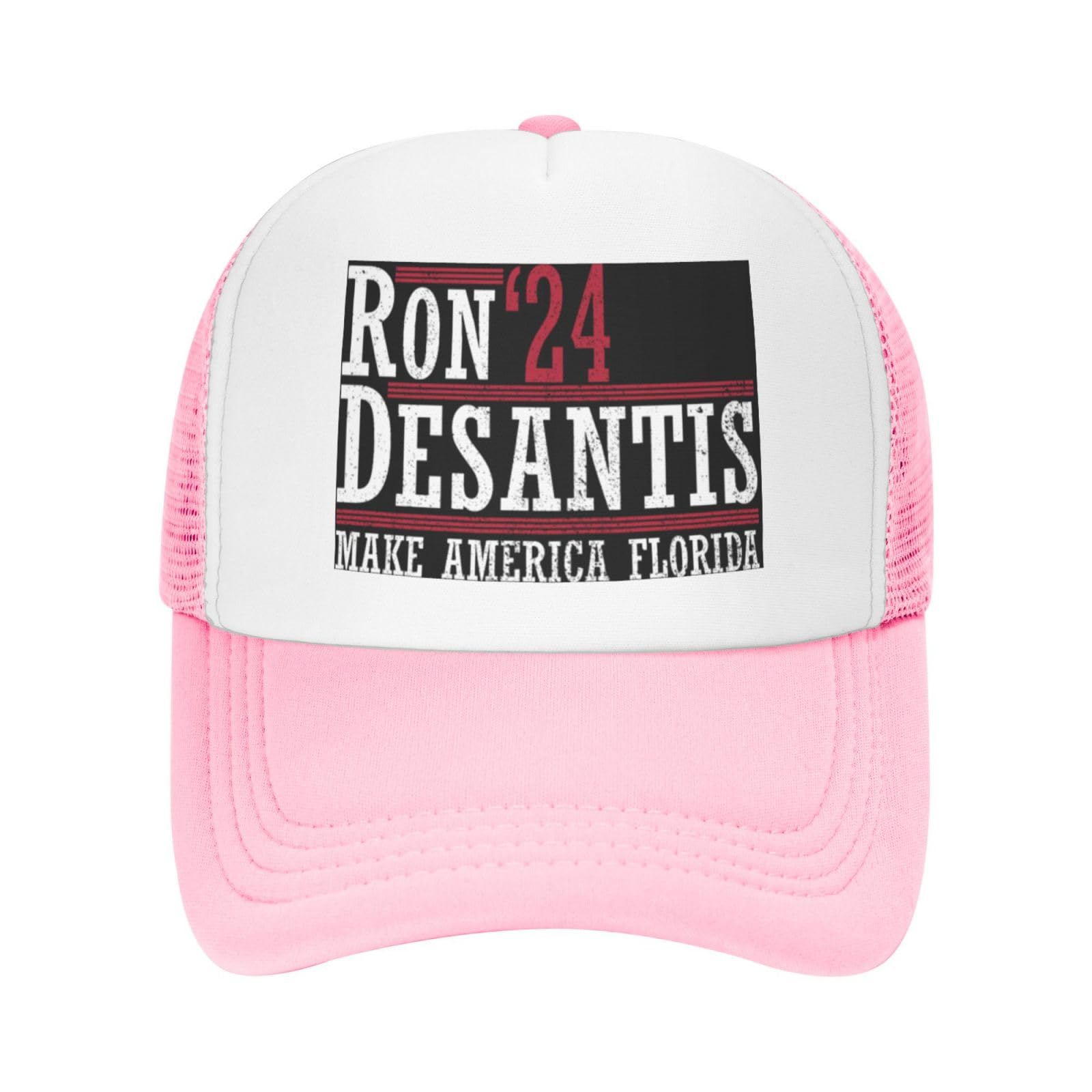 Kkaingg Ron Desantis '24 Make America Florida 2024 Election Trucker Hat Men Mesh Baseball Cap Cowboy Hat Women Dad Cap Black