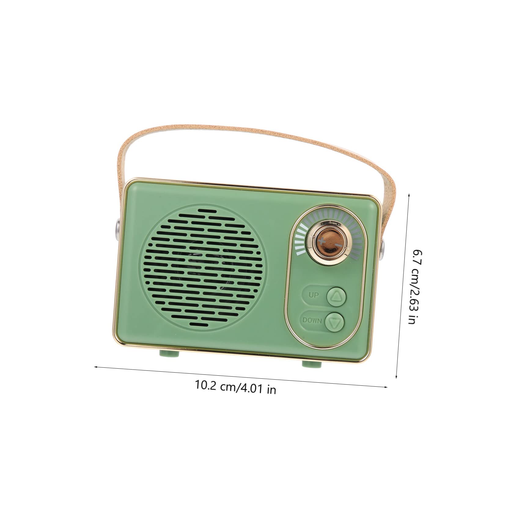 Happyyami Retro Speaker Portable Outdoor Music Player USB Card Slot Battery Life Stereo Sound for Camping Hiking Parties Vintage Design