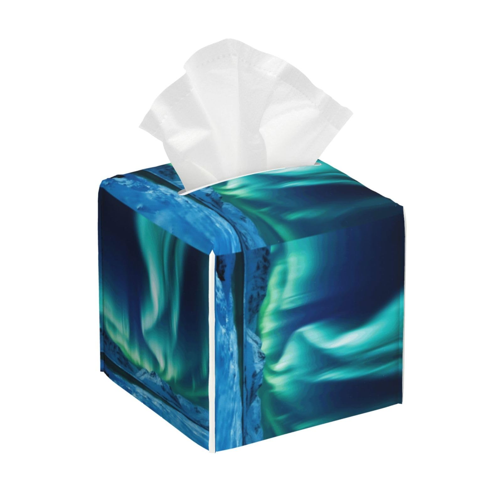 Northern Lights Tissue Box Cover Square Cube Boxes