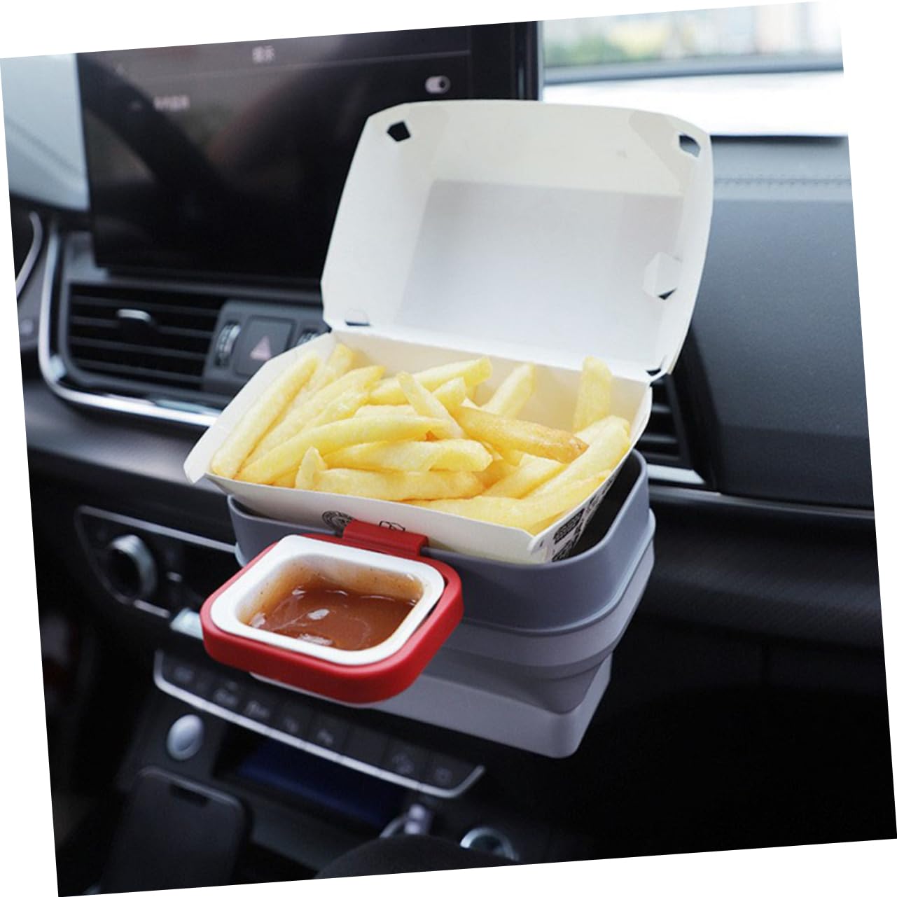Dipping Sauce Holder for Car Uchwyt Sosy z Przestronnym Wnętrzem Do Montażu Wentylacji Samochodowej Idealny Przekąski Podróży