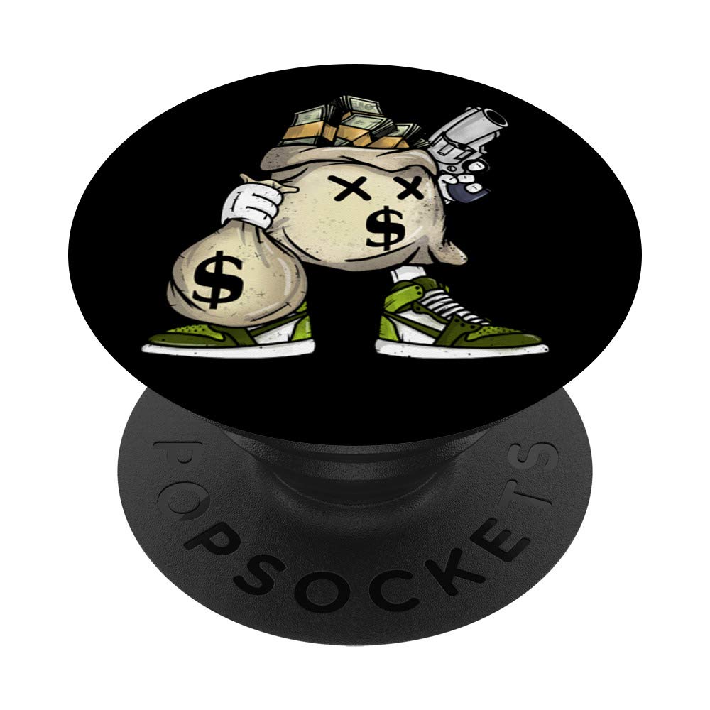 Amazon.com: Funny Dope Money Bag with Gun Hip Hop Rap Lover