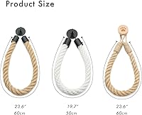 Vista 4 de WONQEXZ Soporte para papel higiénico de cuerda náutica, autoadhesivo, no requiere taladro, negro, acero inoxidable y cuerda de algodón