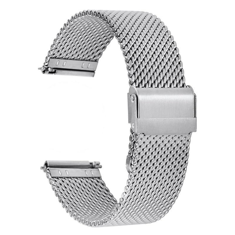 Bracelet montre métal mesh en acier inoxydable robuste et élégant 20mm 22mm