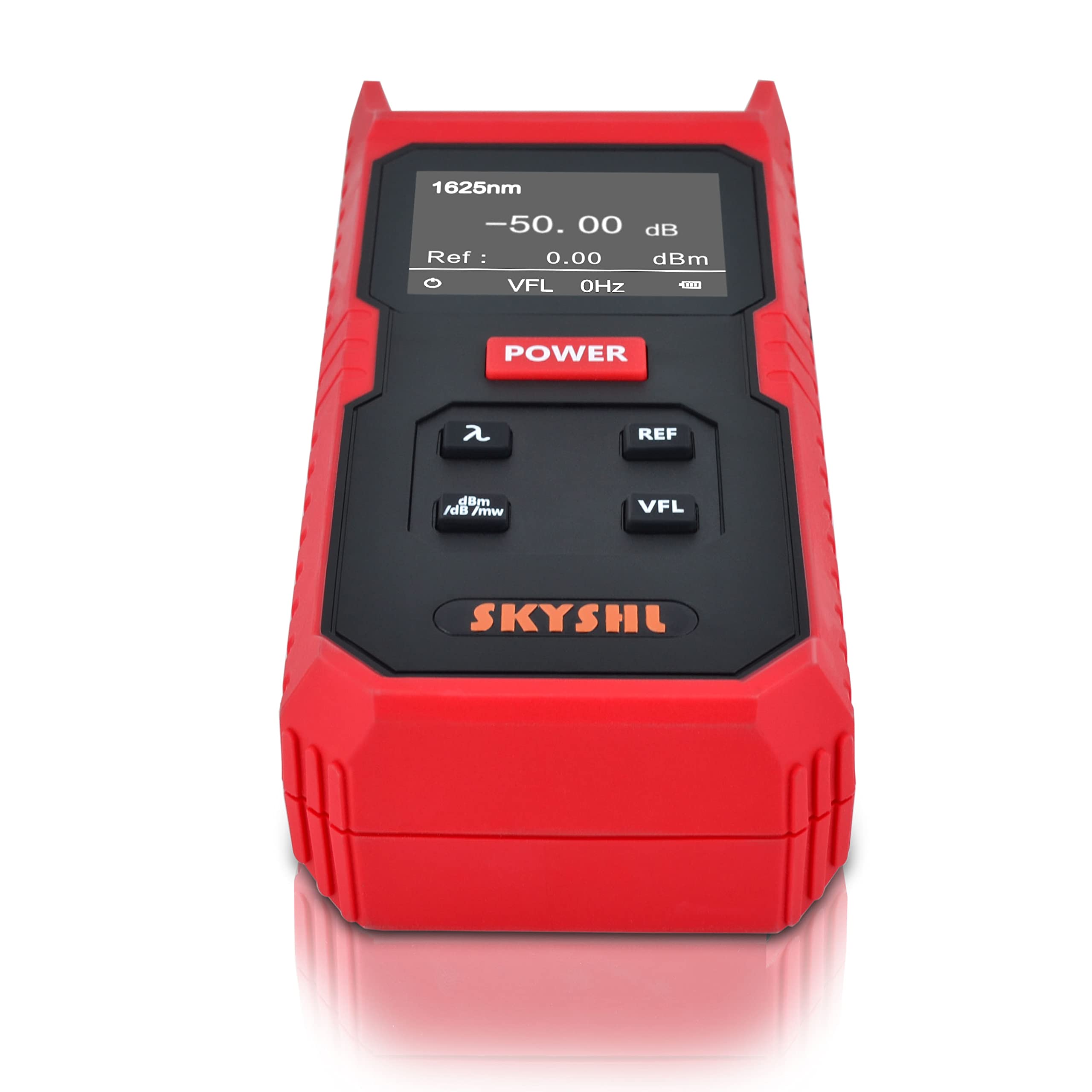 800nm~1700nm Misuratore di Fibra Ottica Potenza(VFL Integrato) -50~+26dBm Optical Fiber Power Meter con Connettore Universale da 2,5mm,SC,FC,LC UPC Adattatore(SS101PVC)
