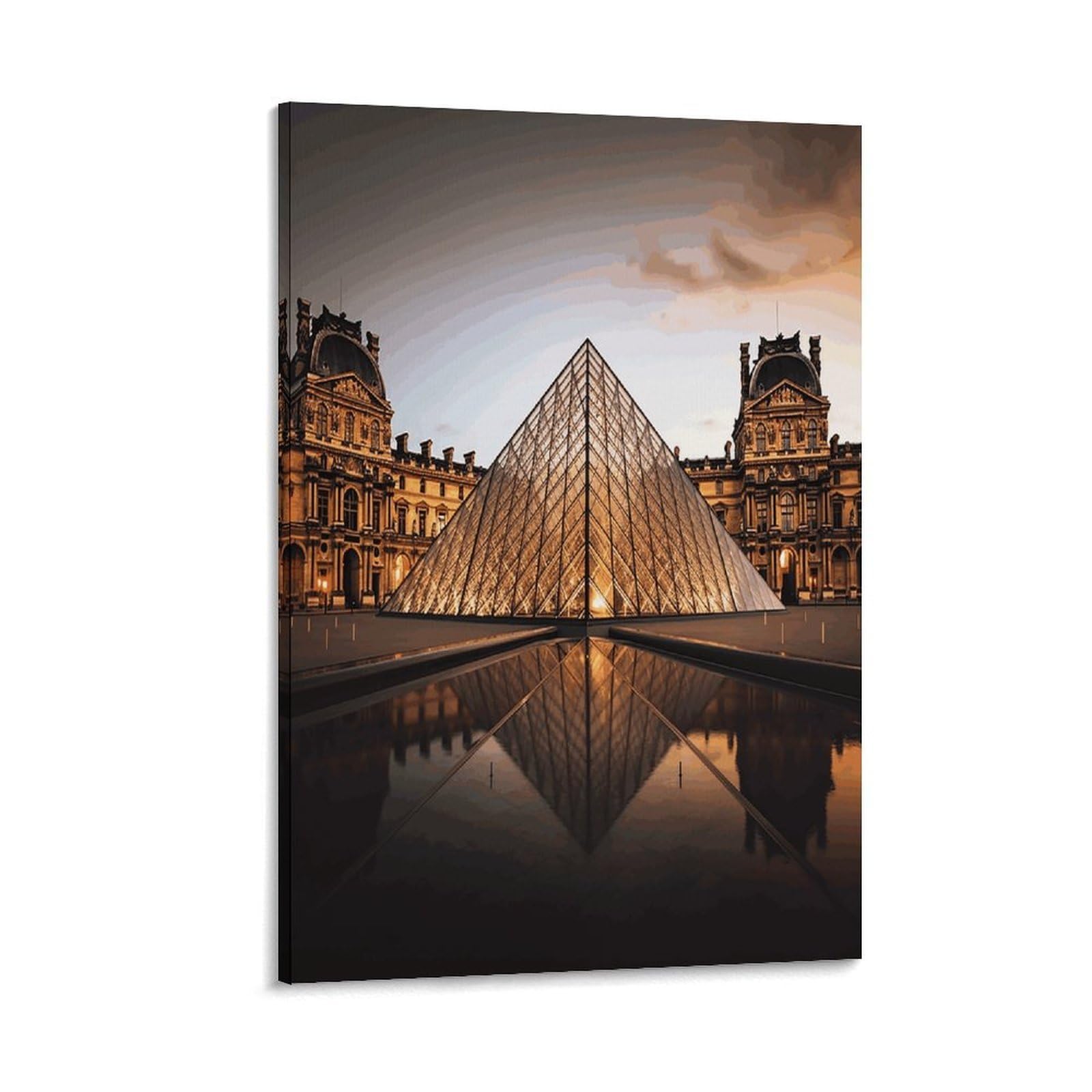 VstaDank Louvre Museum in Paris Canvas Wall Art on Canvas Prints Artwork Exquisite Decor Artwork Hang Wall Picture Hangable Decor Painting Picture Printed Poster Art for Home Decor 16x24inch(40x60cm)