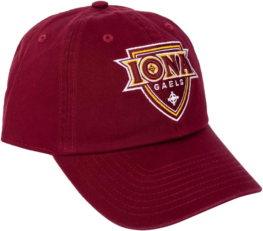 Desert Cactus Iona College Baseball Hat Gaels Brimmed Embroidered Hats Cap Adjustable Cloth Strap Adult (Style A) Red