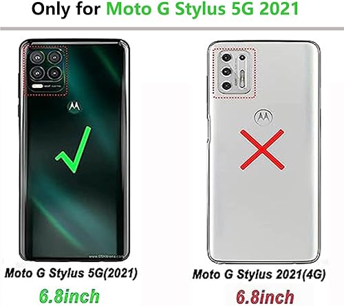 Miniatura 2 de B-wishy Paquete de 2 fundas elegantes con purpurina de mariposa para Moto G Stylus 5G 2021, delgada y suave TPU de lujo, a prueba de golpes, para