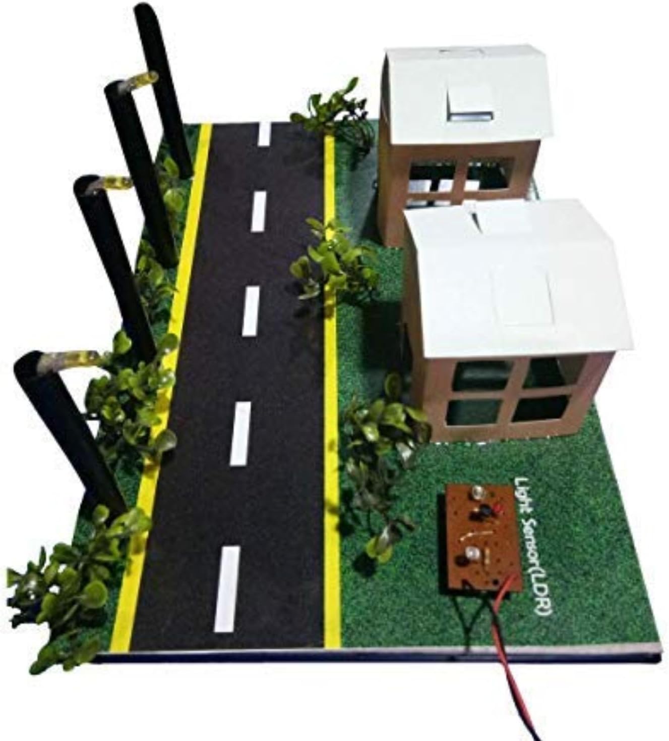 Automatic Street Light Physics Science Working Project - Educational Model with Running LED Light Science Project Kit for Students.