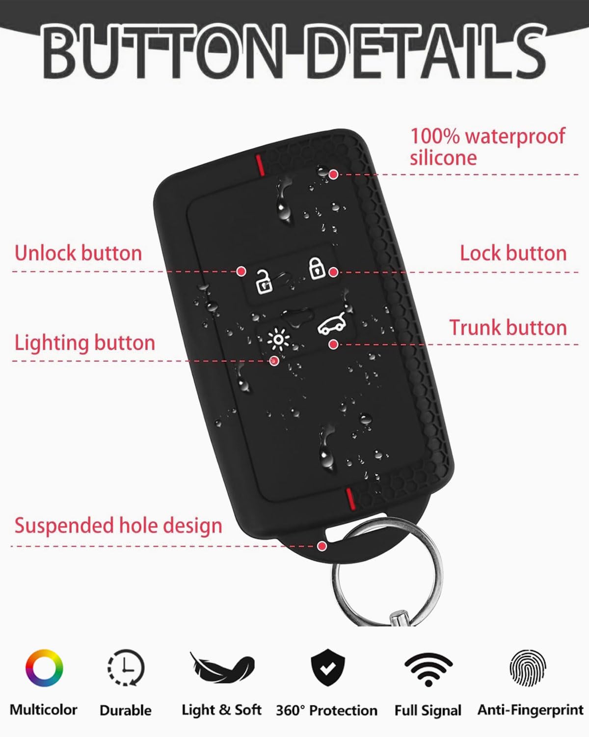 Silicone TPU Cover Chiave Renault Clio Megane Koleos Kadjar Kangoo Twingo Talisman Captur Space Dacia Duster, 4 pulsanti, 2 Pezzi