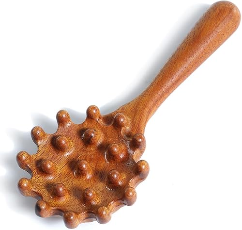 Miniatura 1 de Herramienta de masaje de punto de gatillo de madera, masajeador de cabeza de peine de sándalo, herramienta de peine Gua Sha para dolor de cabeza,