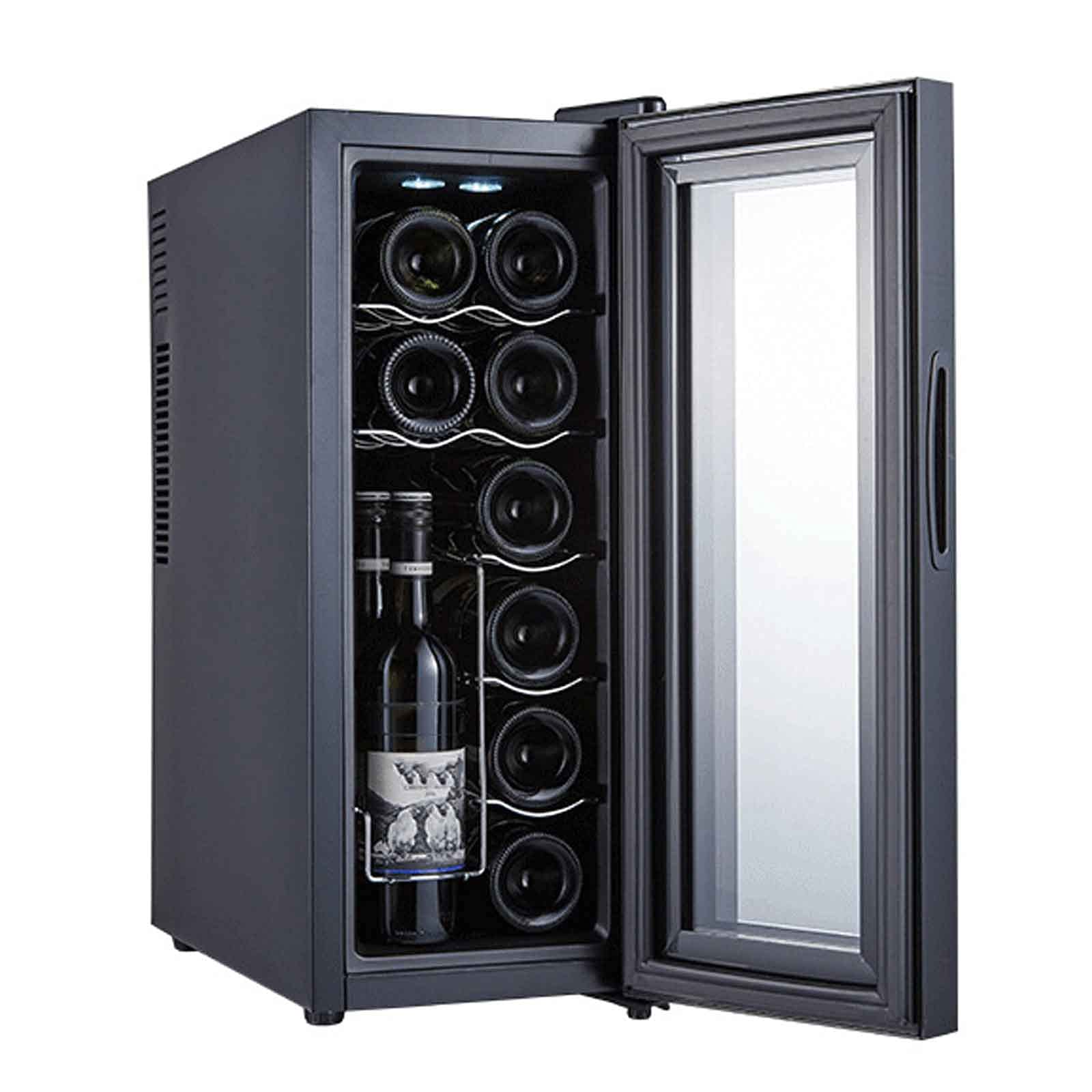 yunyun Beverage Refrigerator Mini,Constant Temperature Wine Cabinet Adjust Temperature Freestanding Counter Top Bar Fridge Quiet Operation Compressor (Capacity: 12/18 Bottles)