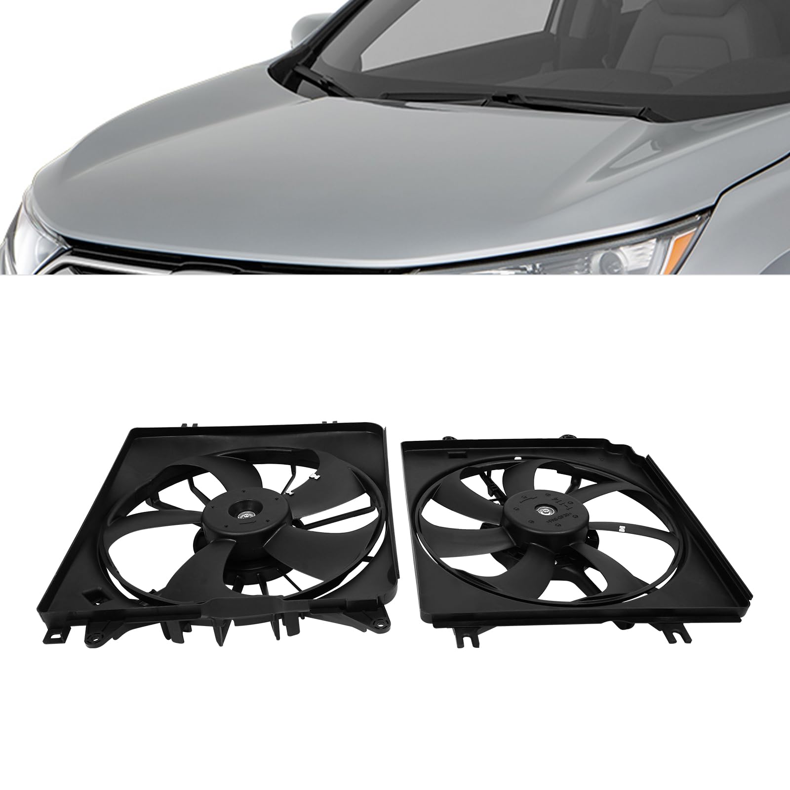 1 Pair Radiator Cooling Fan Assembly for 2017-2022 Honda CR-V 1.5L, HO3113141, HO3115169, Left & Right Radiator Cooling Fans & AC Condenser Fan