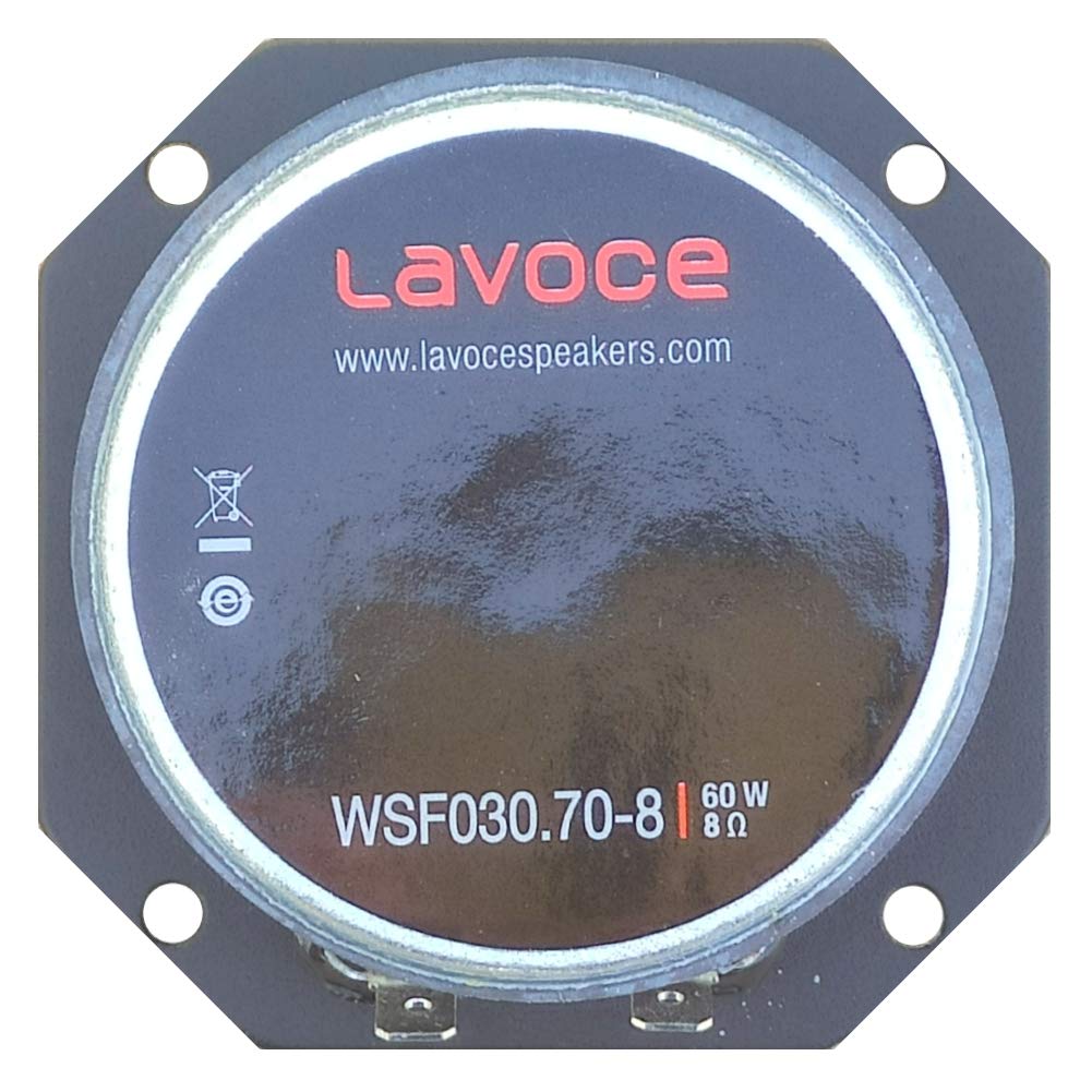 LA VOCE 1 WOOFER ITALIANA WSF030.70-8 altoparlante da 8,20 x 8,20 cm da 30 watt rms e 60 watt max con impedenza 8 ohm sensibilità 85,5 db per casa, 1 pezzo