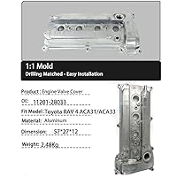 Vista 7 de ZONTO Cubierta de válvula de motor de aluminio con kit de junta de tapa de válvula de motor para Toyota Avensis Camry RAV 11201-28033 11201-28014