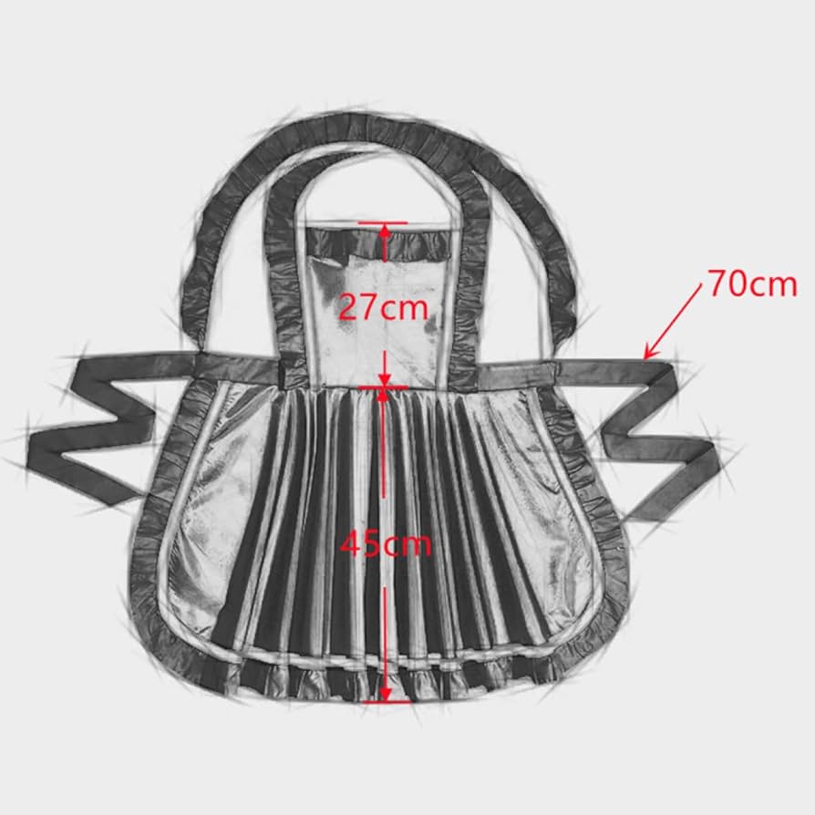 Amazon｜JCHJ エプロン キッチン用品 ブルー はっ水 フリル付き
