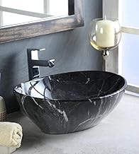 NEXIS Designer Ceramic Wash Basin For Bathroom | Over Counter Bathroom Basin | Counter Top Bathroom Sink | Wash Basin For Restaurant, Hotel (16 x 13 x 5 Inch) (Glossy Black)