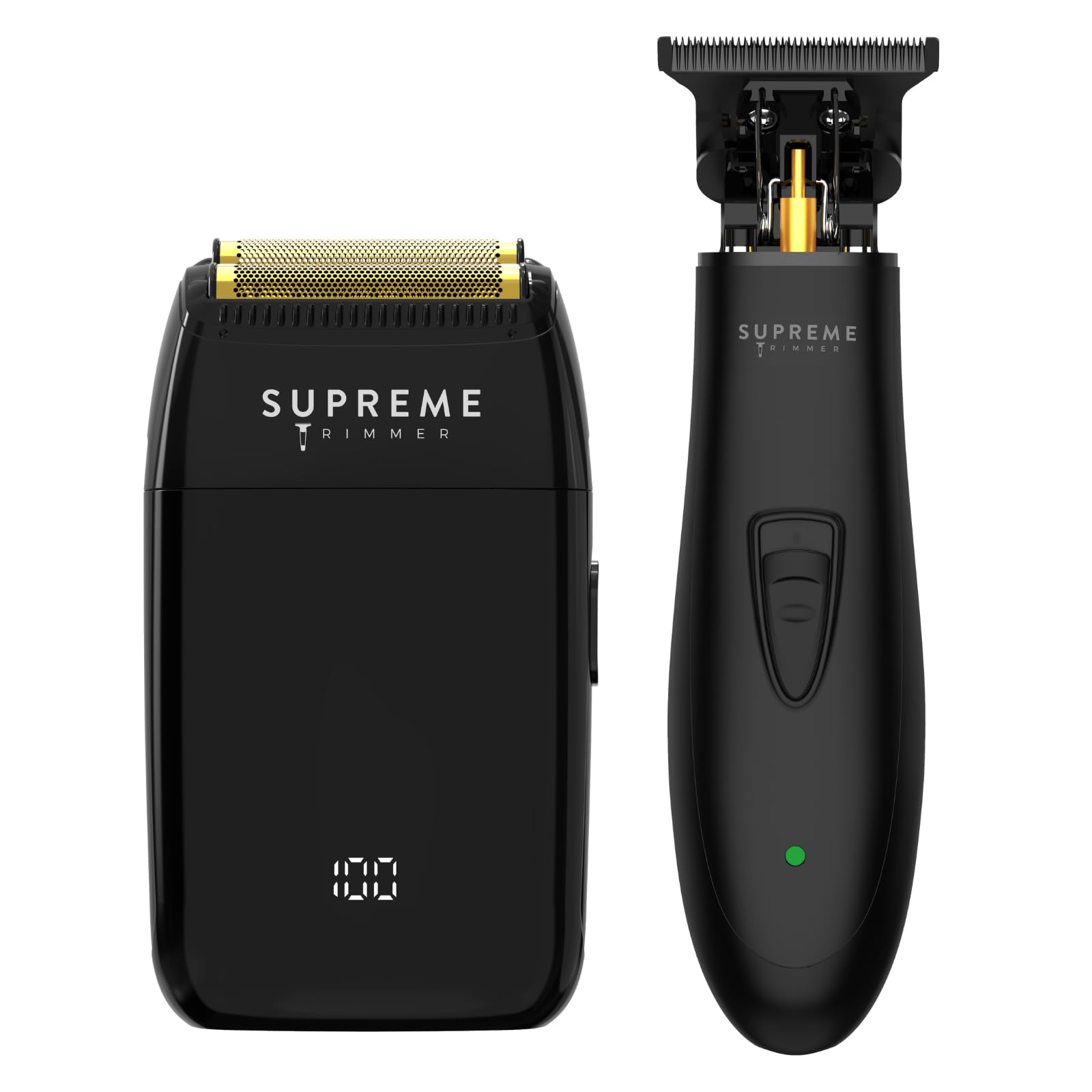 Supreme Trimmer 2-in-1 DLC T-Shaper Beard & Hair Trimmer + Crunch Lite Foil Shaver | Barber-Grade Precision & Travel Kit | Cordless Beard Grooming Set