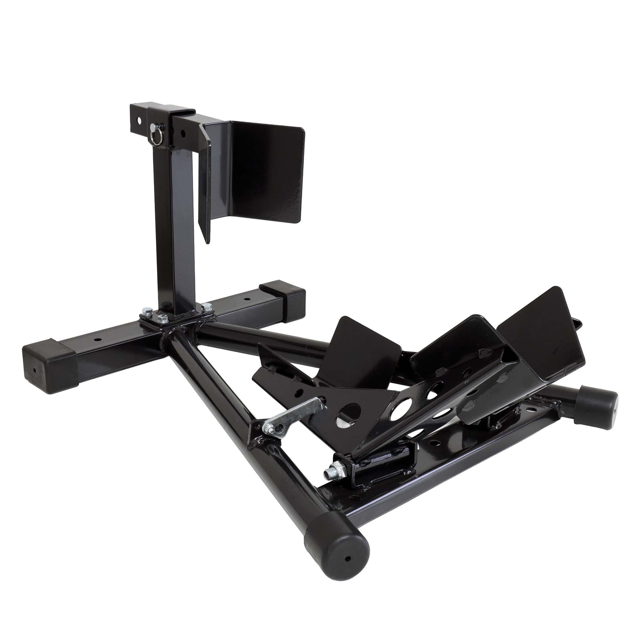 The Drive Motorradständer 16"-19" Zoll | Verstellbarer Motorradhalterung | schwarz pulverbeschichtet | Reifenbreite 80 bis 130mm | Motorrad-Wippe | Universal