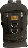 Mochila Expansível em Lona, 50L, Grande e Reforçada para Camping, Viagem, Escola e Trabalho moto trilha motoqueiro masculino feminino