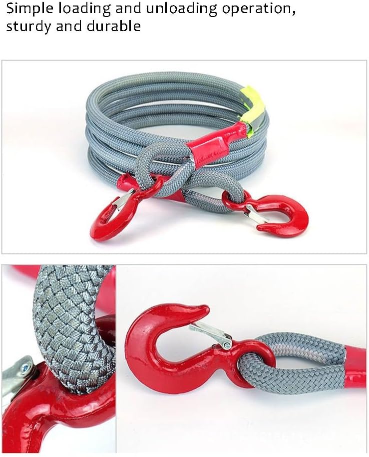 Tow Rope 1" X 16ft Tow Straps Heavy Duty (77,461lbs) Off Road Recovery Kit for Truck Heavy Duty Nylon Kinetic Tow Rope for 4WD Pickup Truck SUV ATV(5m/10t 20mm)