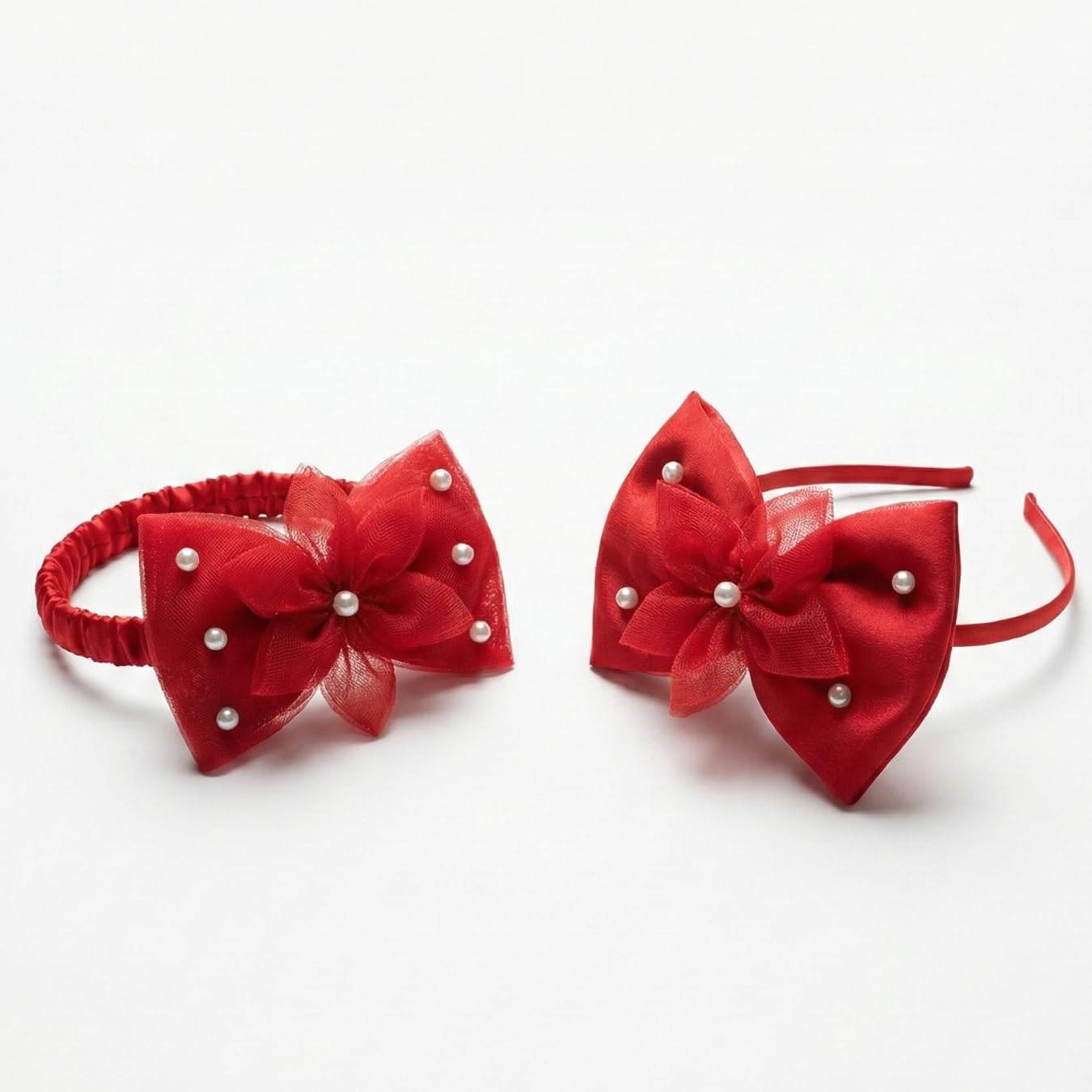 WhiteHouse Minis Premium 2 Pcs Red Bow Hairband Set for Baby Girls – Soft & Comfortable-picture-29