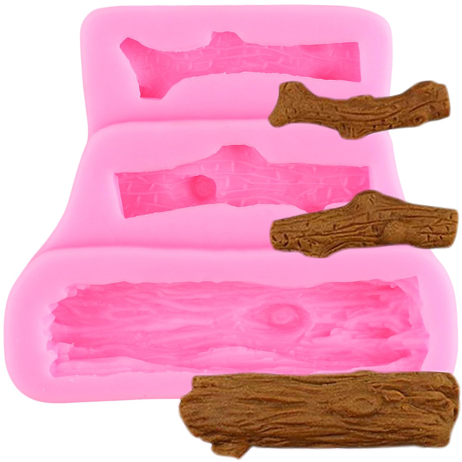 Tree Trunk Fondant Silicone Molds For Cake Decorating Cupcake Topper Chocolate Candy Gum Paste Polymer Clay