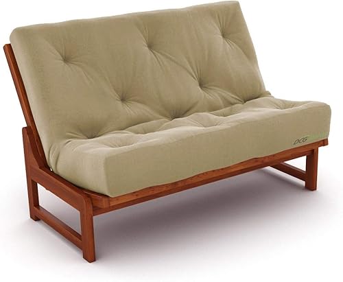 Miniatura 73 de Nirvana Futons Colchón de futón completo de 6 pulgadas, sarga azul marino, fabricado en Estados Unidos Azul marino (Navy Twill),Negro (Black