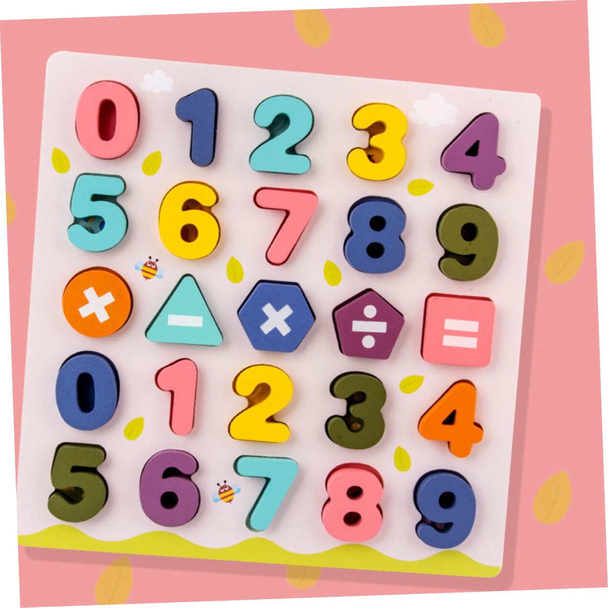 Mipcase 2 Juegos Juguetes Educativos Madera Puzzle Infantil Letras y Números para Didáctico Reconocimiento Edad Escolar