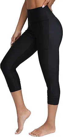 ATTRACO Womens Swim Capri Pants - Capri Swim Leggings for Women