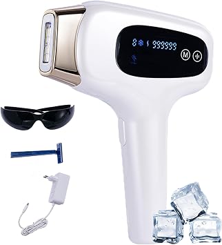 IPL Laser Hair Removal Device with Ice Cooling System, 19J High Energy Painless Hair Remover for Women Men, 9 Adjustable Levels & Auto/Manual Modes for Full Body Bikini Line Armpits Legs