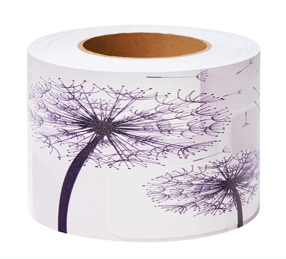 Dostear Wallpaper Mirror Borders for Bathroom Peel and Stick Classroom Bulletin Board Borders Boho Paper for Classroom Trim Sets Dandelion 10 X 1000cm