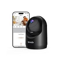 Tenda 2K Telecamera Sicurezza Interno, Videocamera Wi-Fi 6 Pan