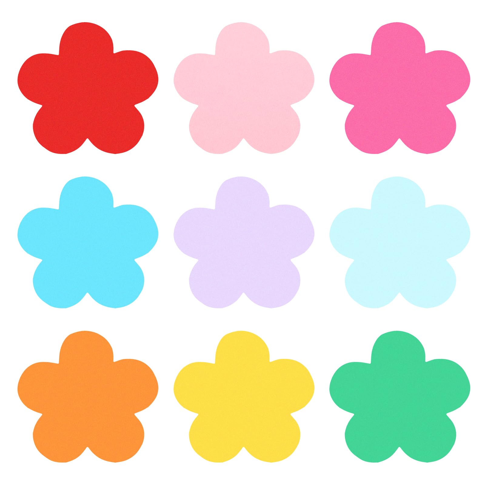 PATIKIL Carta Ritagliata per Lavagne, 54pz Ritagli Carta per Bacheche a Forma di Fiore, Multicolore