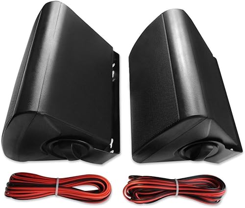 Miniatura 7 de Herdio Altavoces pasivos para exteriores de 4 pulgadas con graves potentes de 200 W, cobertura de sonido estéreo expansiva, durabilidad para todo