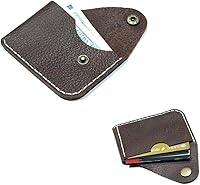 Vista 53 de Leather Card Holder Wallet, Compact Design with Slots for Cards and Cash (light brown)